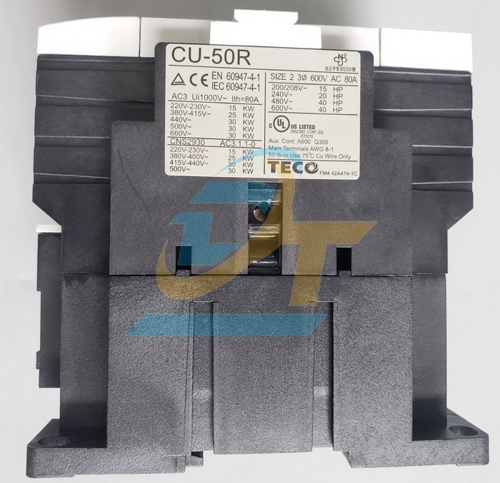 Khởi động từ 3P 50A 220V Teco CU-50R (2a2b) CU-50R Teco | Giá rẻ nhất - Công Ty TNHH Thương Mại Dịch Vụ Đạt Tâm
