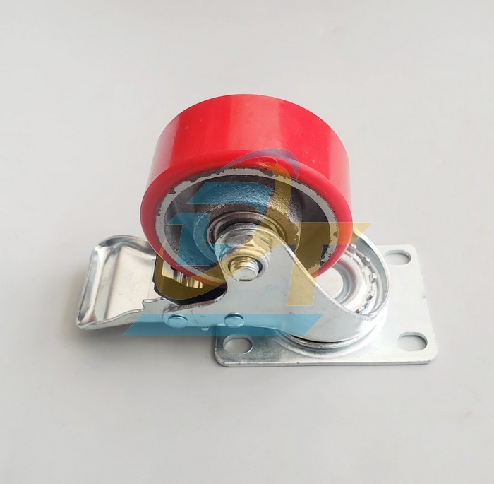 Bánh xe PU gang có khóa phi 100 càng xoay  VietNam | Giá rẻ nhất - Công Ty TNHH Thương Mại Dịch Vụ Đạt Tâm