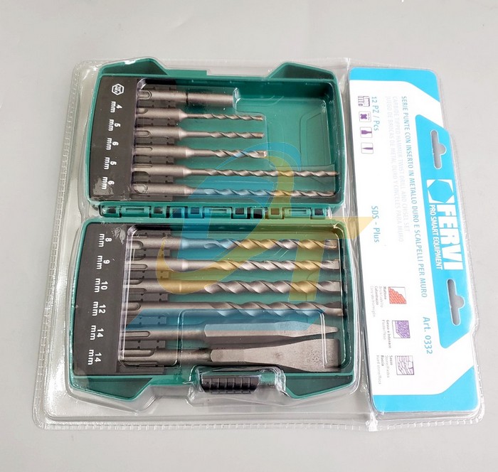 Bộ mũi khoan b&ecirc; t&ocirc;ng hợp kim 12 chi tiết Fervi 0332 0332 FERVI | Gi&aacute; rẻ nhất - C&ocirc;ng Ty TNHH Thương Mại Dịch Vụ Đạt T&acirc;m