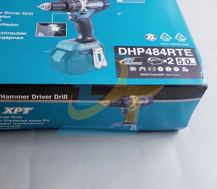 M&aacute;y khoan b&uacute;a vặn v&iacute;t d&ugrave;ng pin 18V Makita DHP484RTE (K&egrave;m 2 Pin 5.0Ah + Sạc)  Makita | Gi&aacute; rẻ nhất - C&ocirc;ng Ty TNHH Thương Mại Dịch Vụ Đạt T&acirc;m