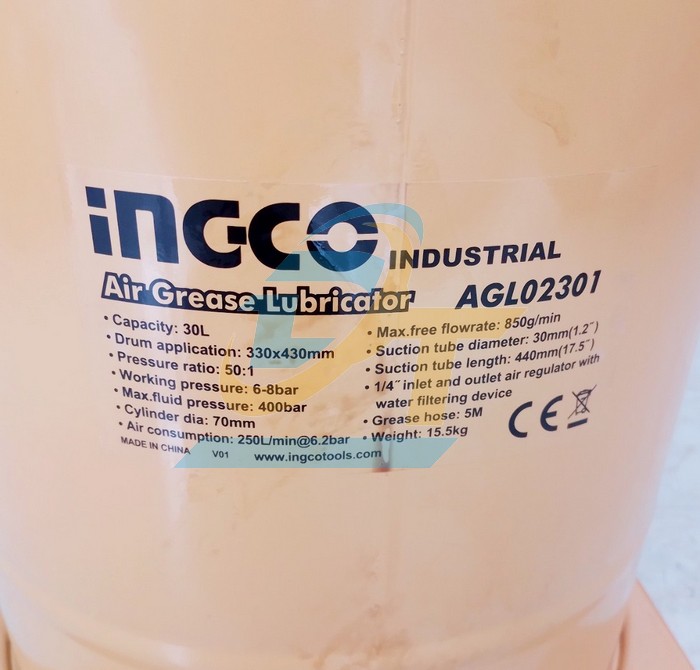 Máy bơm mỡ bằng khí nén 30 lít Ingco AGL02301 AGL02301 INGCO | Giá rẻ nhất - Công Ty TNHH Thương Mại Dịch Vụ Đạt Tâm