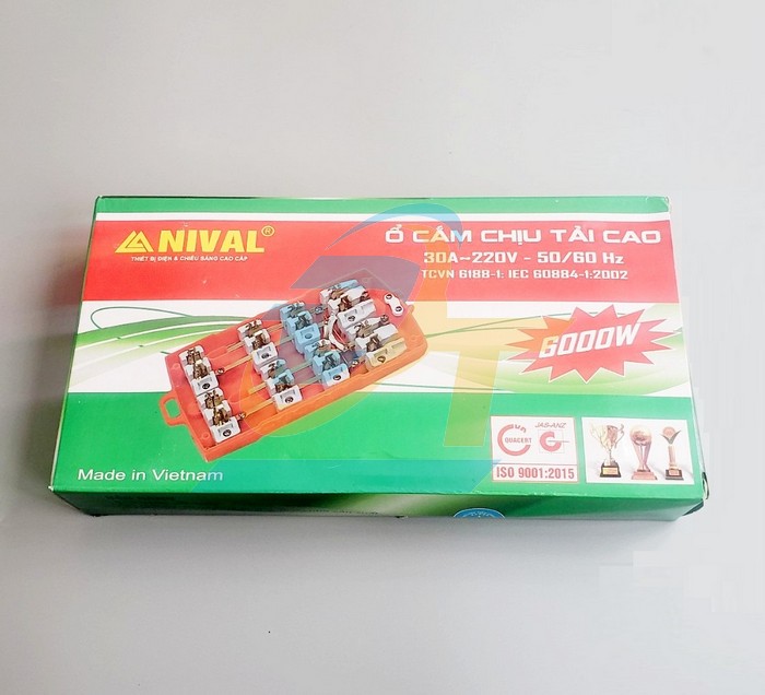 Ổ cắm 8 lỗ l&otilde;i sứ chịu tải cao 6000W Nival N860 N860 NIVAL | Gi&aacute; rẻ nhất - C&ocirc;ng Ty TNHH Thương Mại Dịch Vụ Đạt T&acirc;m