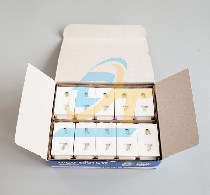 Ổ cắm đơn 2 chấu c&oacute; m&agrave;ng che 16A Panasonic WEV1081SW WEV1081SW Panasonic | Gi&aacute; rẻ nhất - C&ocirc;ng Ty TNHH Thương Mại Dịch Vụ Đạt T&acirc;m