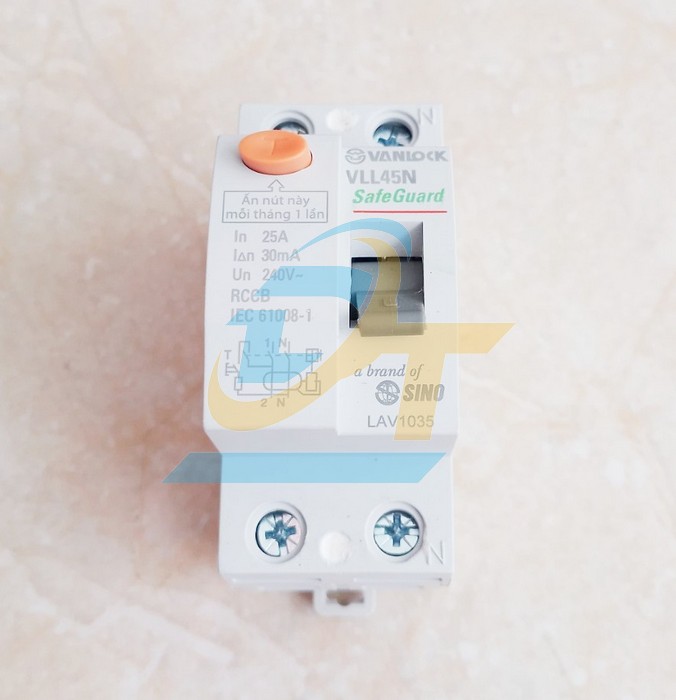 Cầu dao chống rò RCCB 2P 25A 30mA Sino VLL45N/25A VLL45N/25A Sino | Giá rẻ nhất - Công Ty TNHH Thương Mại Dịch Vụ Đạt Tâm