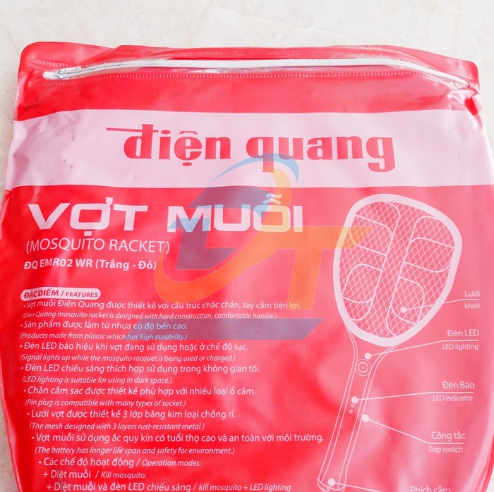 Vợt bắt muỗi Điện Quang ĐQ EMR02 WR ĐQ EMR02 WR DienQuang | Giá rẻ nhất - Công Ty TNHH Thương Mại Dịch Vụ Đạt Tâm