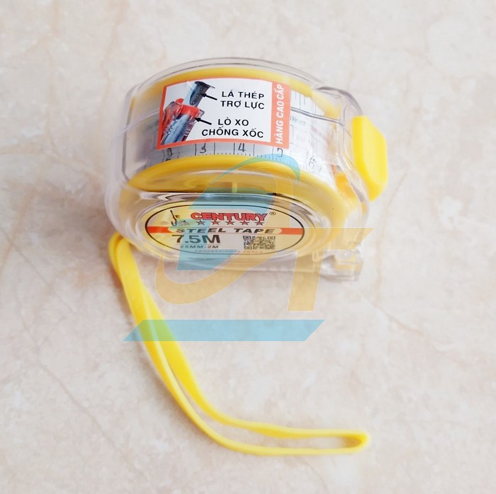 Thước cuộn thép nhựa trong 2 mặt 7.5mx25mm lỗ ban Century  Century | Giá rẻ nhất - Công Ty TNHH Thương Mại Dịch Vụ Đạt Tâm