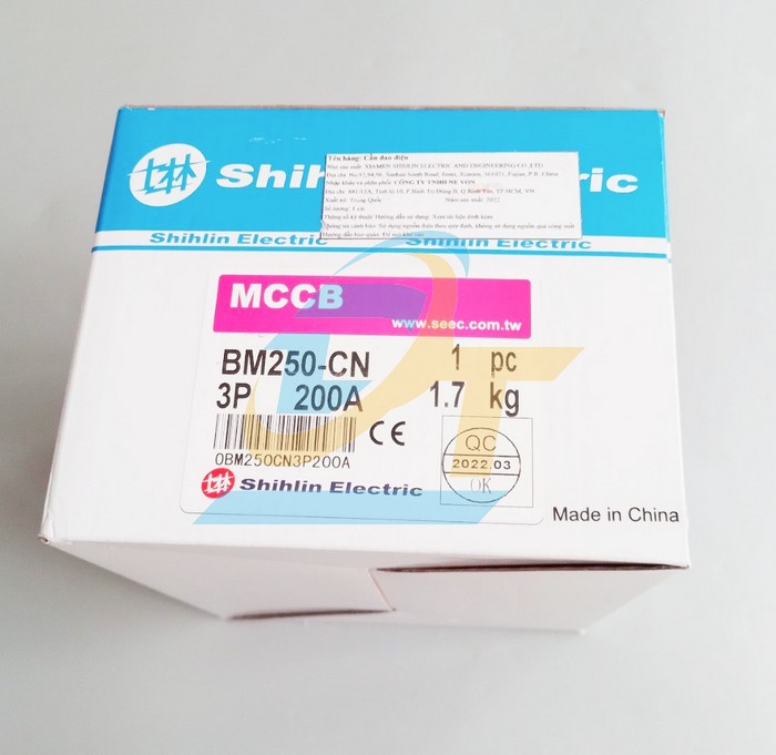 Cầu dao điện MCCB (khối) Shihlin BM250-CN 3P 200A 22kA  Shihlin | Giá rẻ nhất - Công Ty TNHH Thương Mại Dịch Vụ Đạt Tâm