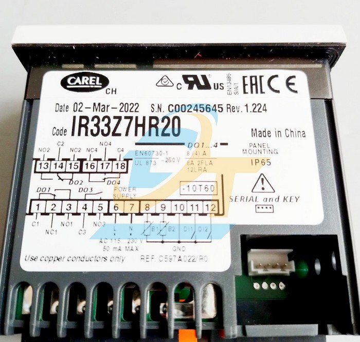 Bộ điều khiển nhiệt độ 230V Carel IR33Z7HR20 IR33Z7HR20 CAREL | Gi&aacute; rẻ nhất - C&ocirc;ng Ty TNHH Thương Mại Dịch Vụ Đạt T&acirc;m