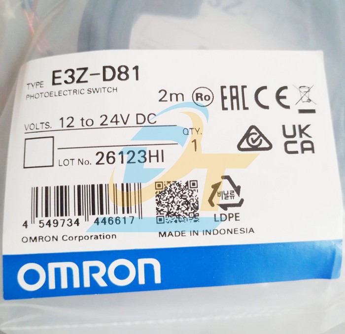 Cảm biến quang Omron E3Z-D81 2M E3Z-D8 Omron | Giá rẻ nhất - Công Ty TNHH Thương Mại Dịch Vụ Đạt Tâm