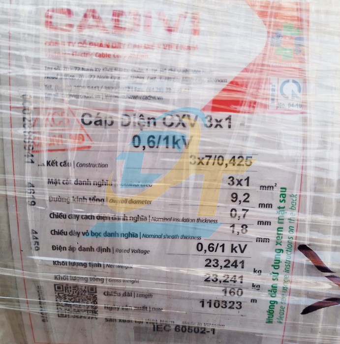 Dây cáp điện Cadivi CXV 3x1.0 - 0.6/1kV  Cadivi | Giá rẻ nhất - Công Ty TNHH Thương Mại Dịch Vụ Đạt Tâm
