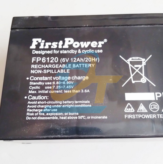 Ắc quy kh&ocirc; 6V 12Ah/20Hr FirstPower FP6120  FirstPower | Gi&aacute; rẻ nhất - C&ocirc;ng Ty TNHH Thương Mại Dịch Vụ Đạt T&acirc;m