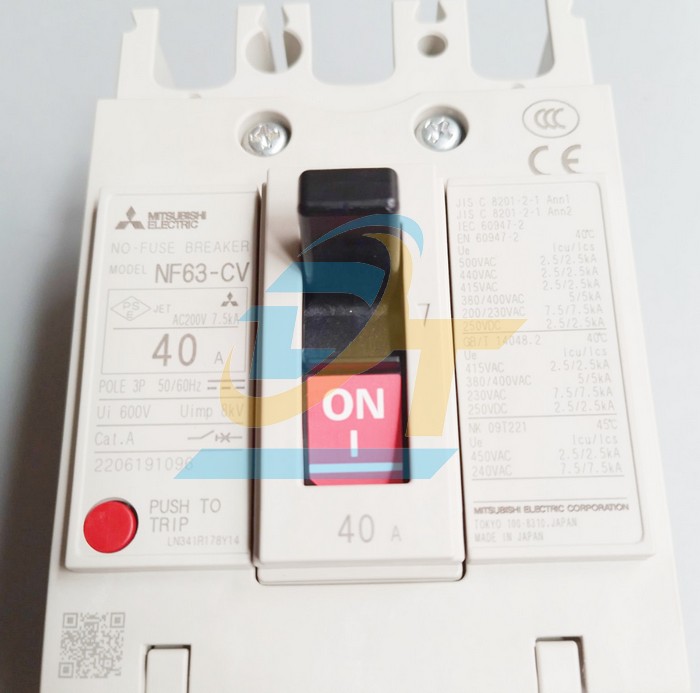 Cầu dao điện MCCB (khối) Mitsubishi NF63-CV 3P 40A 5kA  MITSUBISHI | Giá rẻ nhất - Công Ty TNHH Thương Mại Dịch Vụ Đạt Tâm