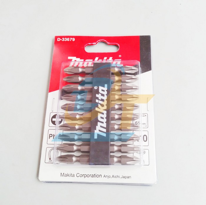 Bộ mũi v&iacute;t 10 chi tiết PH2x65mm Makita D-33679 D-33679 Makita | Gi&aacute; rẻ nhất - C&ocirc;ng Ty TNHH Thương Mại Dịch Vụ Đạt T&acirc;m