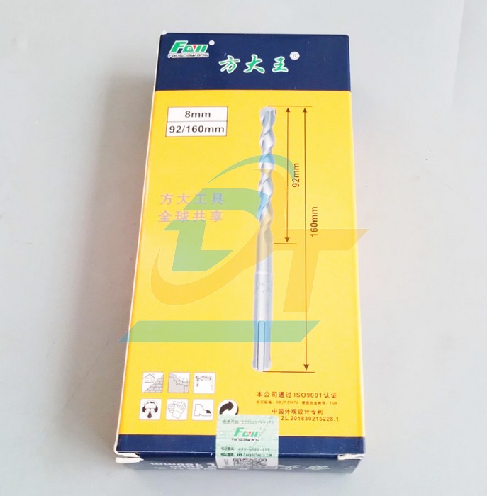 Mũi khoan bê tông chuôi gài Fangda 8x160mm  FANGDA | Giá rẻ nhất - Công Ty TNHH Thương Mại Dịch Vụ Đạt Tâm