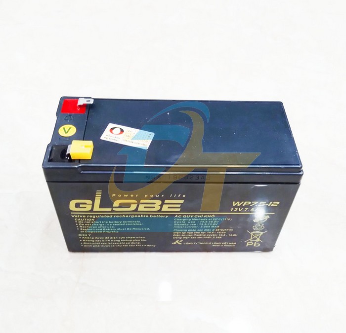 Ắc quy khô 12V 7.5Ah Globe WP7.5-12 (20HR) WP7.5­12 Globe | Giá rẻ nhất - Công Ty TNHH Thương Mại Dịch Vụ Đạt Tâm