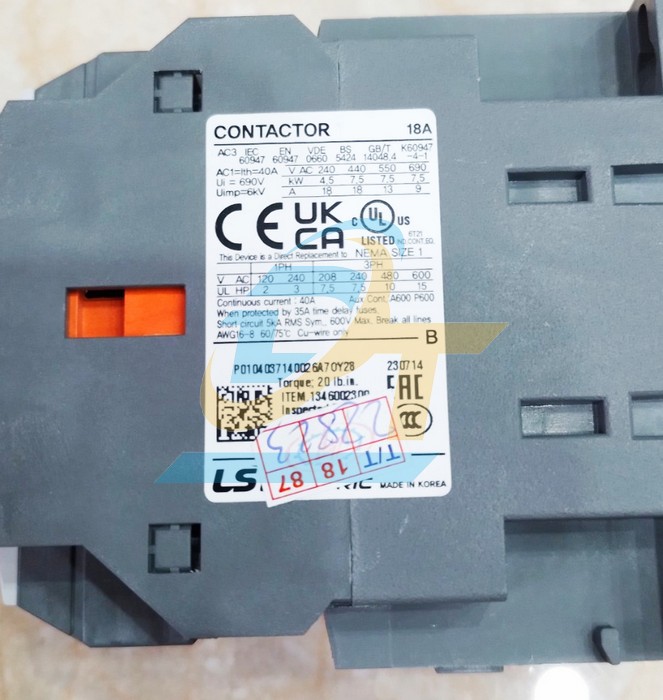 Khởi động từ 3P 18A 220V LS MC-18B (1a1b)  LS | Giá rẻ nhất - Công Ty TNHH Thương Mại Dịch Vụ Đạt Tâm