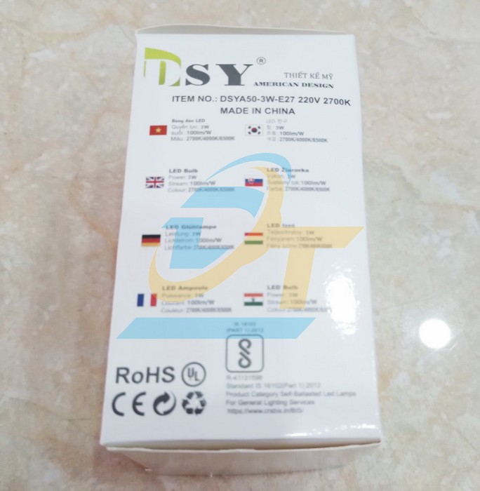Bóng đèn led bulb tròn 3W E27 2700-3000K  China | Giá rẻ nhất - Công Ty TNHH Thương Mại Dịch Vụ Đạt Tâm