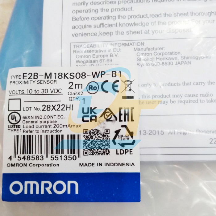 Cảm biến tiệm cận Omron E2B-M18KS08-WP-B1 2M  Omron | Giá rẻ nhất - Công Ty TNHH Thương Mại Dịch Vụ Đạt Tâm