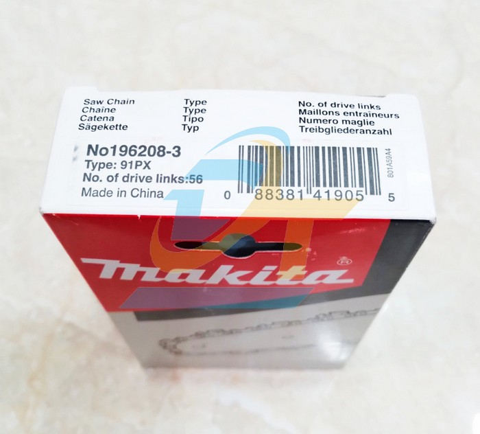 Dây xích 91PX 56 mắt 1.3mm/.050"x3/8" Makita 196208-3 196208-3 Makita | Giá rẻ nhất - Công Ty TNHH Thương Mại Dịch Vụ Đạt Tâm