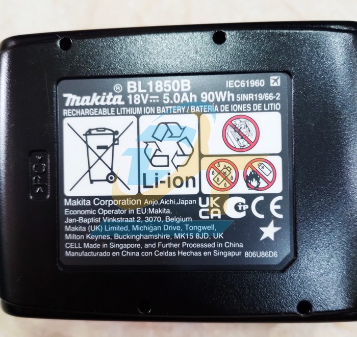 Pin 18V 5.0Ah Makita Li-Ion BL1850B (197280-8) 197280-8 Makita | Gi&aacute; rẻ nhất - C&ocirc;ng Ty TNHH Thương Mại Dịch Vụ Đạt T&acirc;m