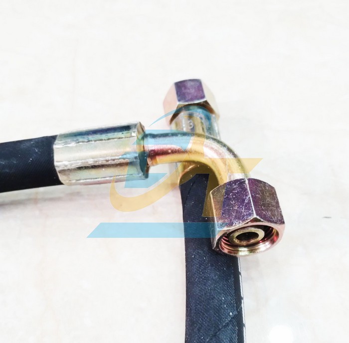 Ống tuy ô thủy lực 3/8"x1200mm bấm 2 đầu ren Đức 18 (1 đầu cốt cong)  VietNam | Giá rẻ nhất - Công Ty TNHH Thương Mại Dịch Vụ Đạt Tâm
