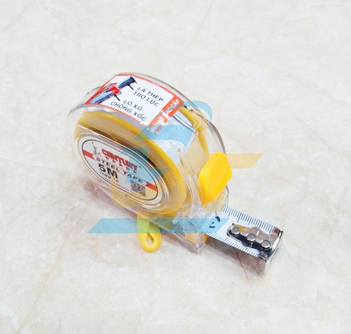 Thước cuộn thép nhựa trong 1 mặt 5mx19mm Century  Century | Giá rẻ nhất - Công Ty TNHH Thương Mại Dịch Vụ Đạt Tâm