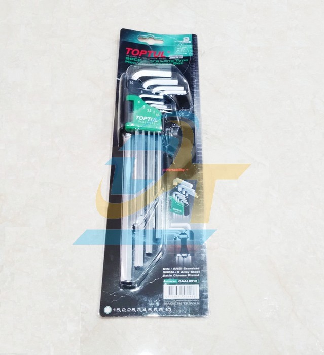 Bộ lục gi&aacute;c 9 c&acirc;y d&agrave;i 1.5-10mm Toptul GAAL0912 GAAL0912 TOPTUL | Gi&aacute; rẻ nhất - C&ocirc;ng Ty TNHH Thương Mại Dịch Vụ Đạt T&acirc;m