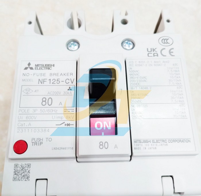 Cầu dao điện MCCB (khối) Mitsubushi NF125-CV 3P 80A 10kA  MITSUBISHI | Gi&aacute; rẻ nhất - C&ocirc;ng Ty TNHH Thương Mại Dịch Vụ Đạt T&acirc;m