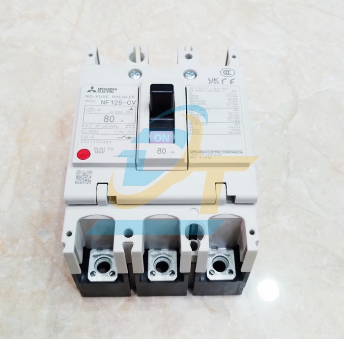 Cầu dao điện MCCB (khối) Mitsubushi NF125-CV 3P 80A 10kA  MITSUBISHI | Gi&aacute; rẻ nhất - C&ocirc;ng Ty TNHH Thương Mại Dịch Vụ Đạt T&acirc;m