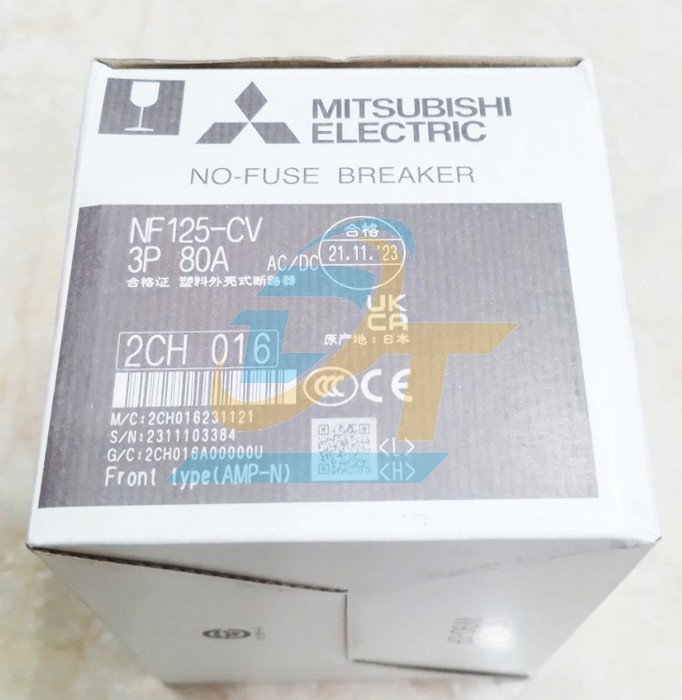Cầu dao điện MCCB (khối) Mitsubushi NF125-CV 3P 80A 10kA  MITSUBISHI | Gi&aacute; rẻ nhất - C&ocirc;ng Ty TNHH Thương Mại Dịch Vụ Đạt T&acirc;m