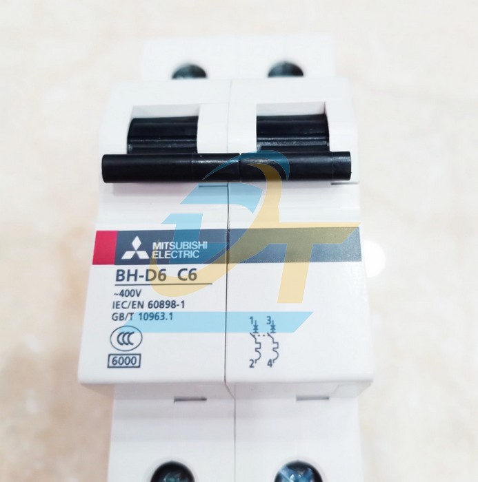 Cầu dao tự động MCB Mitsubishi BH-D6 (Type C N) 2P 6A 6kA  MITSUBISHI | Giá rẻ nhất - Công Ty TNHH Thương Mại Dịch Vụ Đạt Tâm