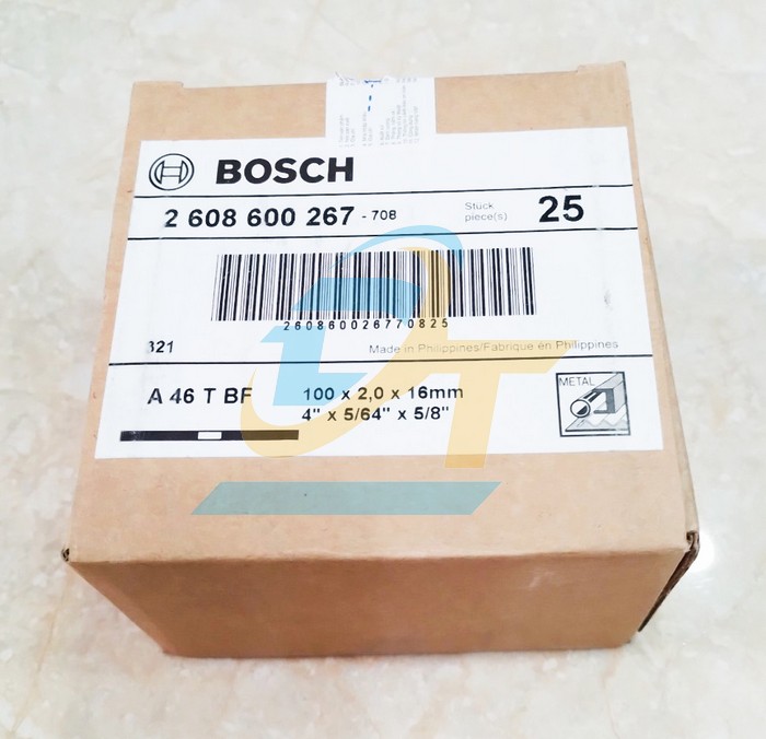 Đá cắt sắt 100x2x16mm Bosch 2608600267 2608600267 Bosch | Giá rẻ nhất - Công Ty TNHH Thương Mại Dịch Vụ Đạt Tâm