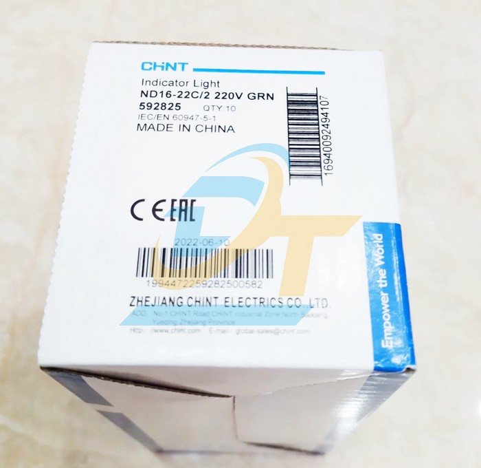 Đèn báo phi 22 màu xanh lá Chint ND16-22C/2 220V GRN  CHINT | Giá rẻ nhất - Công Ty TNHH Thương Mại Dịch Vụ Đạt Tâm