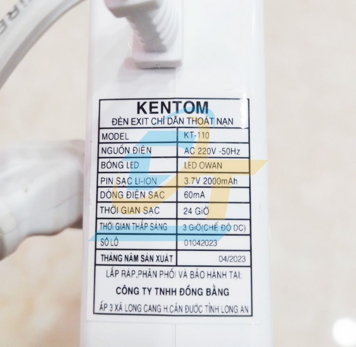 Đèn EXIT LỐI THOÁT 1 mặt Kentom KT-110  KENTOM | Giá rẻ nhất - Công Ty TNHH Thương Mại Dịch Vụ Đạt Tâm