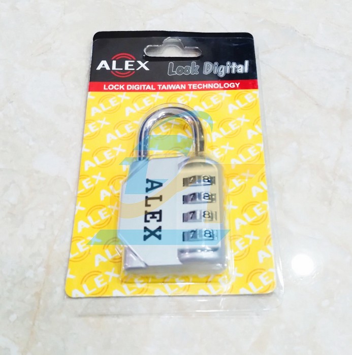 Ổ kh&oacute;a 4 số Alex m&agrave;u bạc 40mm  ALEX | Gi&aacute; rẻ nhất - C&ocirc;ng Ty TNHH Thương Mại Dịch Vụ Đạt T&acirc;m