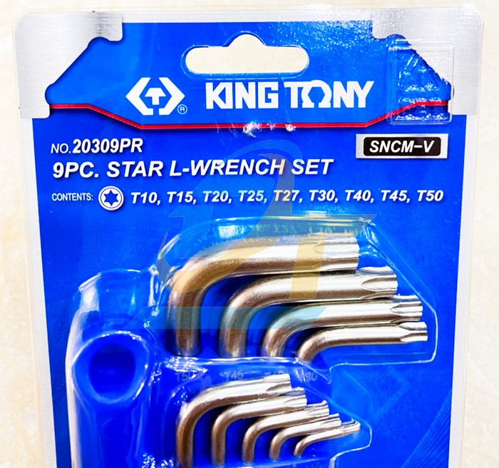 Bộ lục gi&aacute;c sao 9 chi tiết T10-T50 Kingtony 20309PR  KingTony | Gi&aacute; rẻ nhất - C&ocirc;ng Ty TNHH Thương Mại Dịch Vụ Đạt T&acirc;m