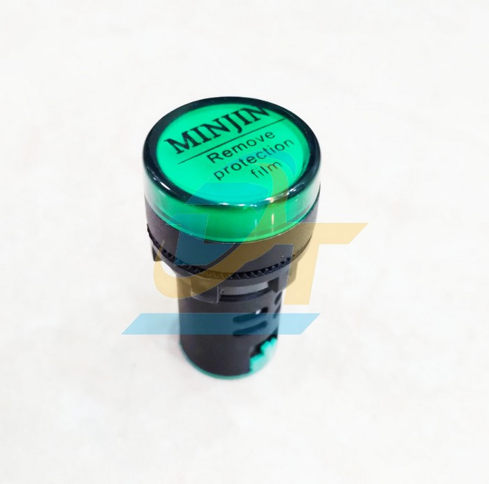 Đèn báo pha 220V phi 22 màu xanh lá Minjin MJ16-22DS MJ16-22DS MINJIN | Giá rẻ nhất - Công Ty TNHH Thương Mại Dịch Vụ Đạt Tâm