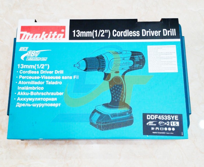 Máy khoan vặn vít dùng pin 18V Makita DDF453SYE (Kèm 2 pin 1.5Ah + 1 Sạc)  Makita | Giá rẻ nhất - Công Ty TNHH Thương Mại Dịch Vụ Đạt Tâm