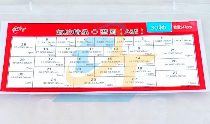 Hộp O-Ring Kit Viton 30 size Type-A  China | Giá rẻ nhất - Công Ty TNHH Thương Mại Dịch Vụ Đạt Tâm