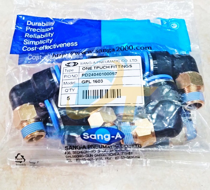 Co nối hơi chữ L phi 16mm - Ren ngoài 17mm Sang-A GPL1603  SANG-A | Giá rẻ nhất - Công Ty TNHH Thương Mại Dịch Vụ Đạt Tâm