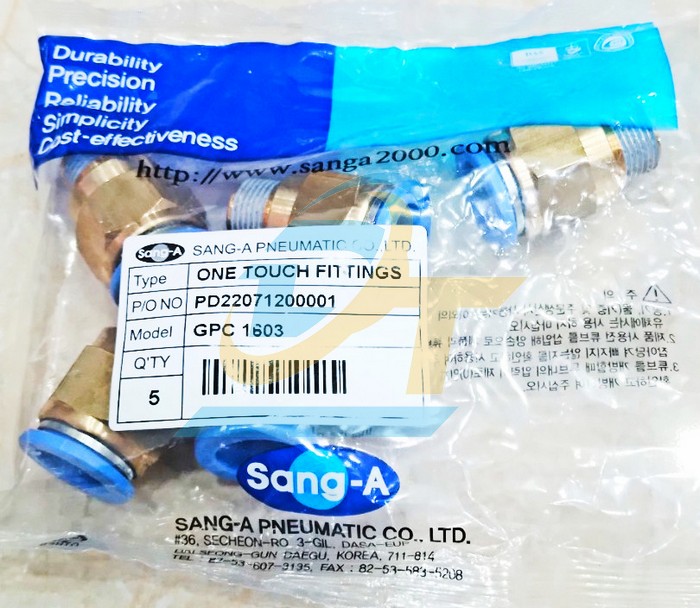 Đầu nối hơi thẳng ren ngoài 17 ống 16 Sang-A GPC1603  SANG-A | Giá rẻ nhất - Công Ty TNHH Thương Mại Dịch Vụ Đạt Tâm