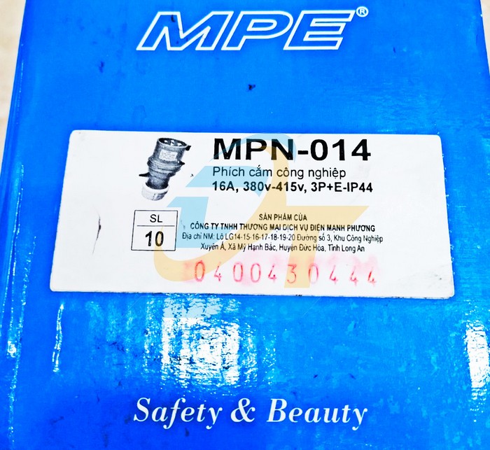 Phích cắm di động có kẹp giữ dây 4P 16A MPE MPN-014  MPE | Giá rẻ nhất - Công Ty TNHH Thương Mại Dịch Vụ Đạt Tâm