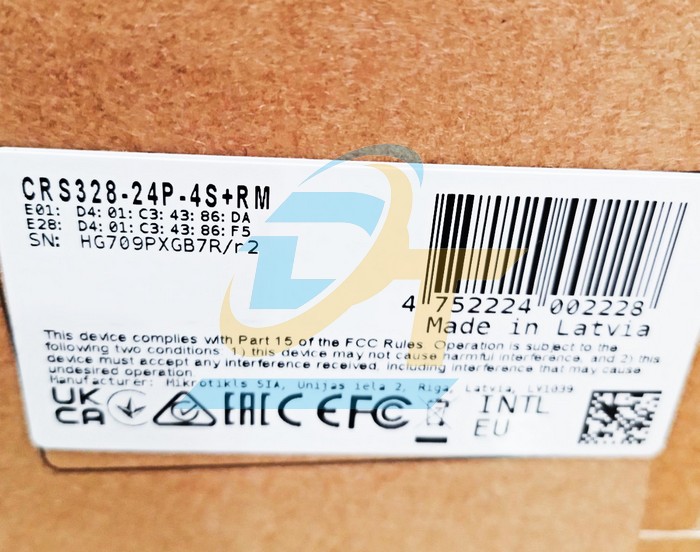 Thiết bị chuyển mạch Switch MikroTik CRS328-24P-4S+RM  MIKROTIK | Gi&aacute; rẻ nhất - C&ocirc;ng Ty TNHH Thương Mại Dịch Vụ Đạt T&acirc;m
