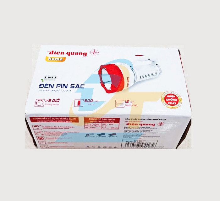 Đèn pin sạc Led 1.5W 220V Điện Quang ĐQ PFL08 R WR (Trắng đỏ)  DienQuang | Giá rẻ nhất - Công Ty TNHH Thương Mại Dịch Vụ Đạt Tâm