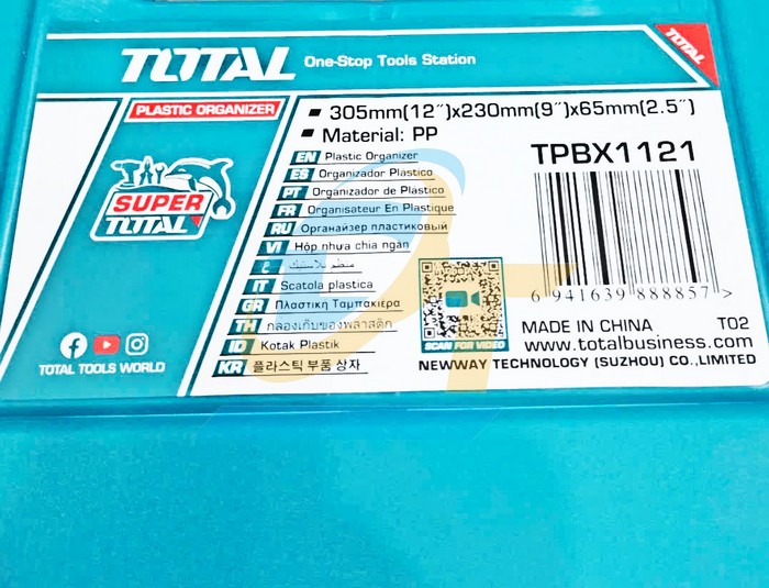 Hộp nhựa nhiều ngăn đựng linh kiện 12" (305x230x65mm) Total TPBX1121  Total | Giá rẻ nhất - Công Ty TNHH Thương Mại Dịch Vụ Đạt Tâm