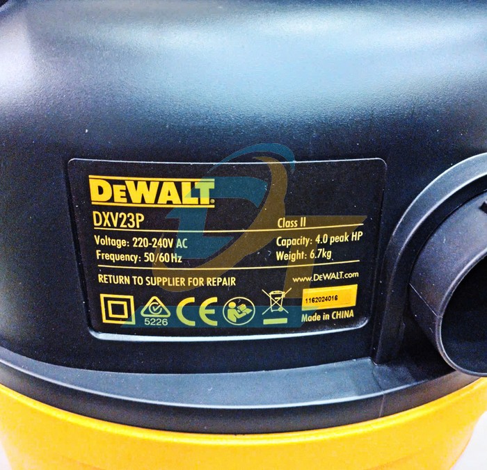 Máy hút bụi 3 chức năng ướt/khô/thổi 23L Dewalt DXV23P  DEWALT | Giá rẻ nhất - Công Ty TNHH Thương Mại Dịch Vụ Đạt Tâm