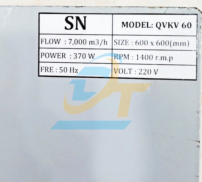 Quạt thông gió vuông 1 lá sách, 1 mặt lưới 600x600mm 220V 370W QVKV60  VietNam | Giá rẻ nhất - Công Ty TNHH Thương Mại Dịch Vụ Đạt Tâm