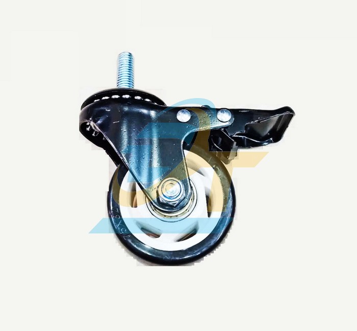 Bánh xe nhựa PVC phi 50 càng xoay có khóa (Cọc vít)  VietNam | Giá rẻ nhất - Công Ty TNHH Thương Mại Dịch Vụ Đạt Tâm
