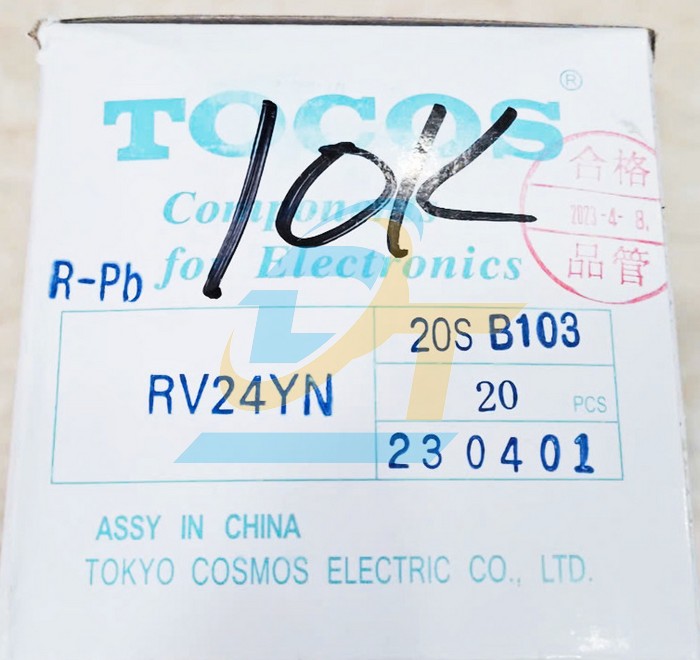 Biến trở Tocos RV24YN 20S B103 10K  TOCOS | Giá rẻ nhất - Công Ty TNHH Thương Mại Dịch Vụ Đạt Tâm