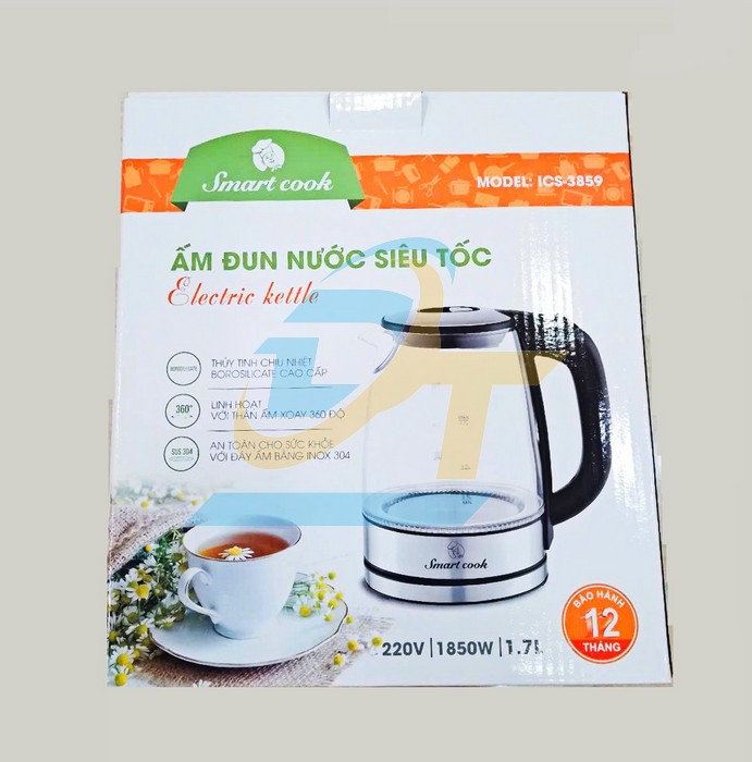Bình đun siêu tốc 1.7L 1850W Smart Cook ICS-3859  SmartCook | Giá rẻ nhất - Công Ty TNHH Thương Mại Dịch Vụ Đạt Tâm